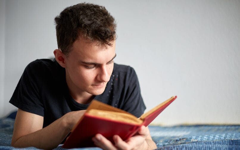 Student reading