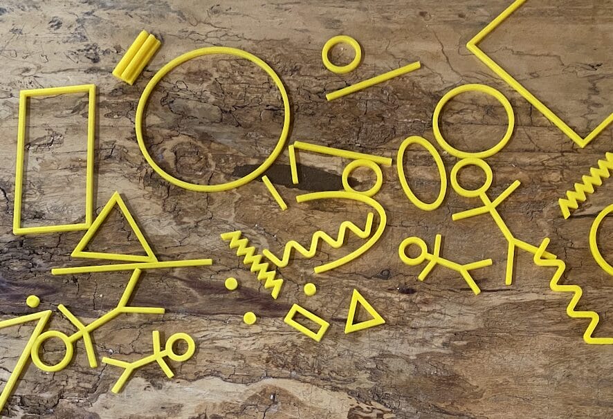 Graphic made with different shapes